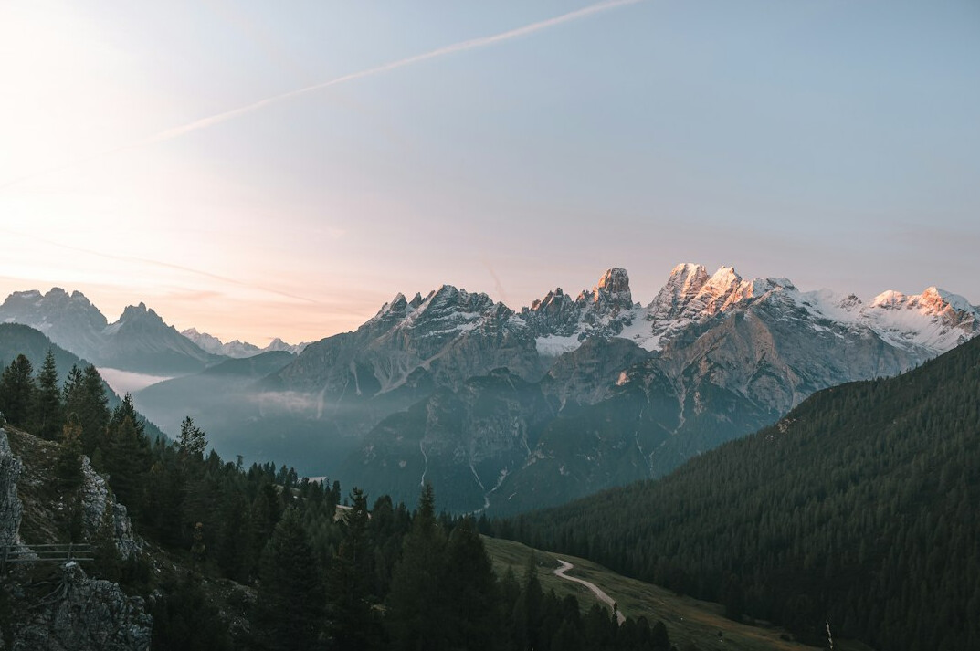 sunrise over mountains