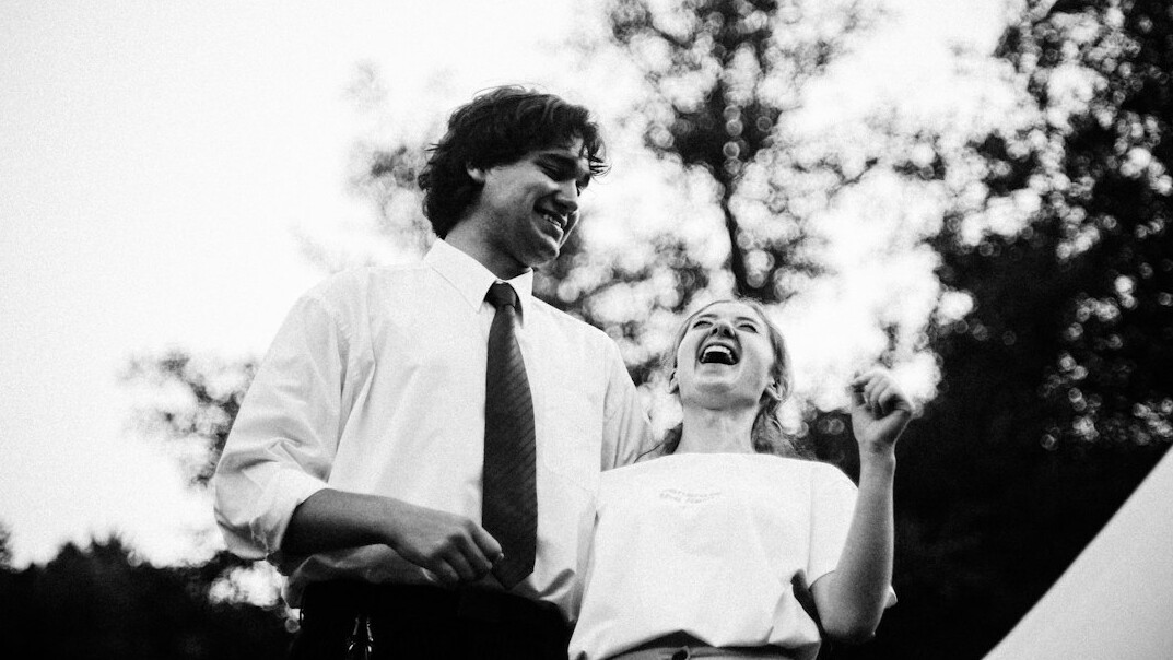 Brazilian friends laughing together outdoors